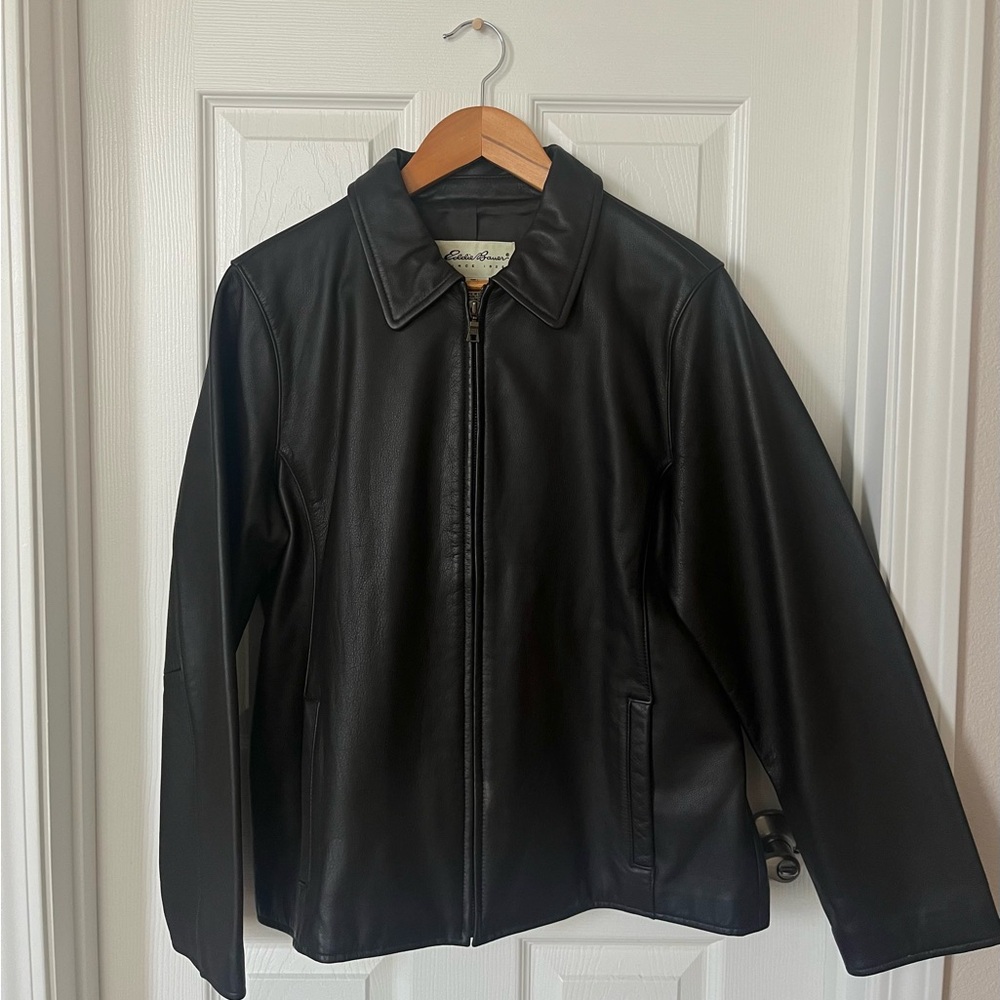 Eddie Bauer Men's Brown Leather Jacket